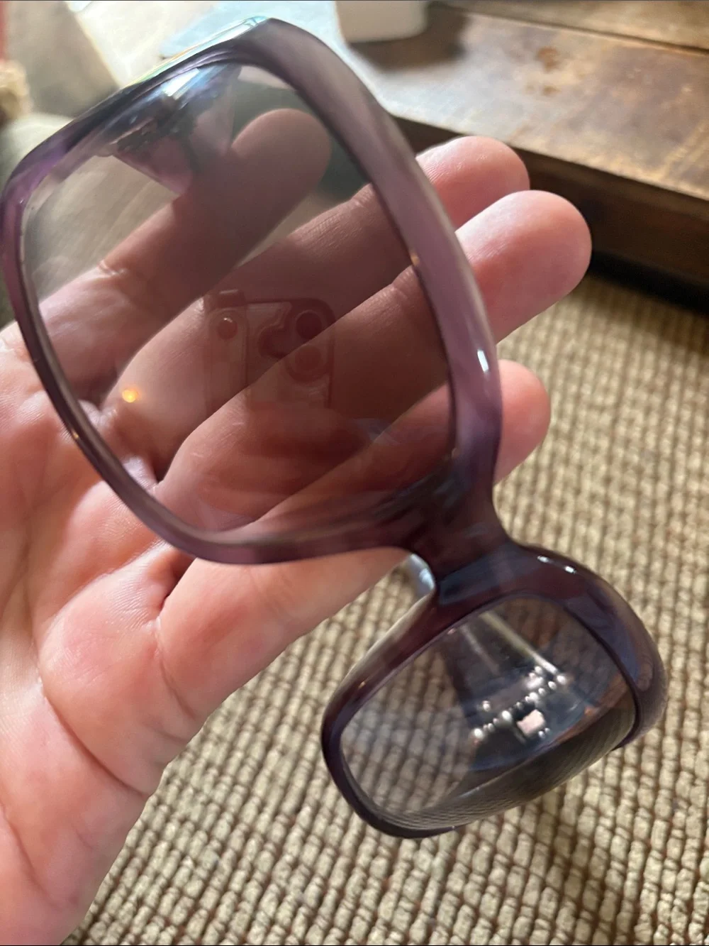 Gorgeous Valentino Plum Sunglasses with Pearl Trim
